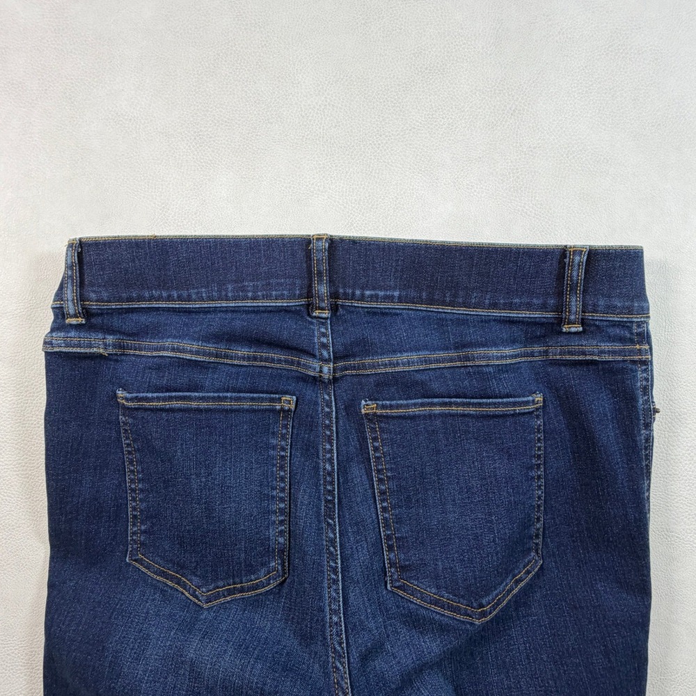Spanx Flare Jeans Size Large Dark Indigo Pull On High Rise Denim Pants L - Picture 11 of 13